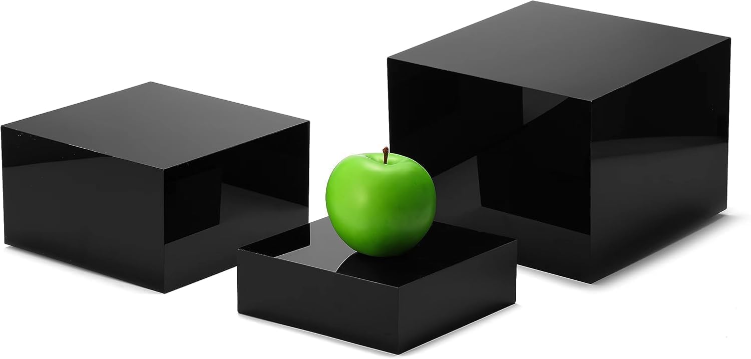 Black Acrylic Nesting Cube Risers, Set of 3 – view 7