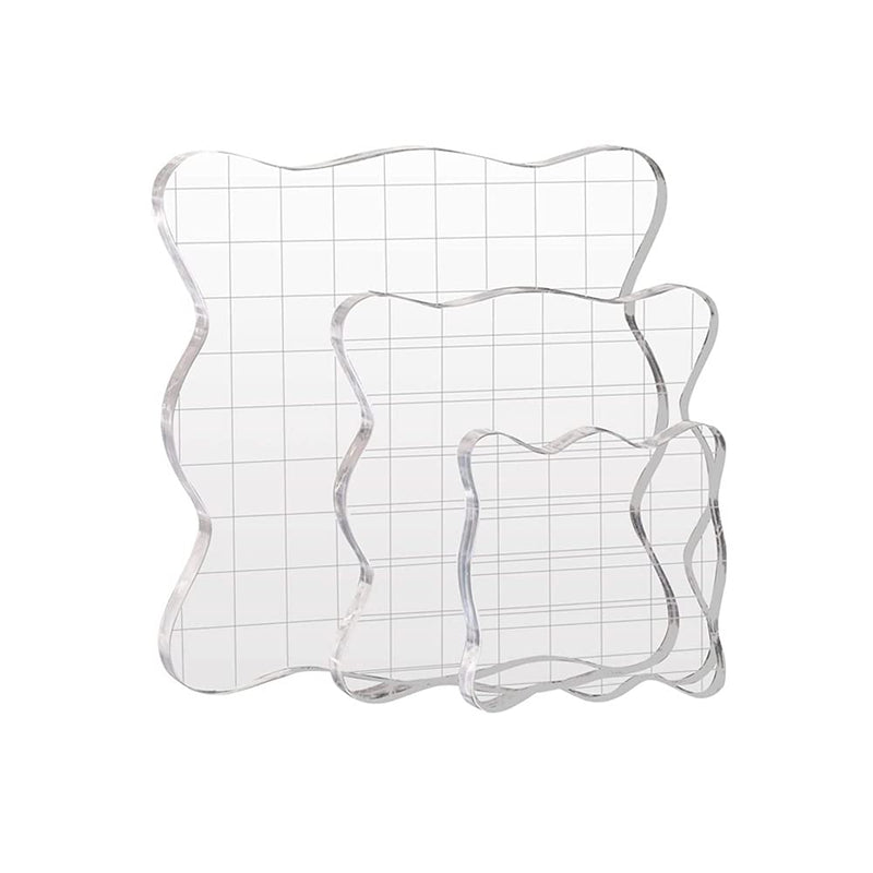 Acrylic Grid Stamp Blocks, 3-Piece Set – Yosham