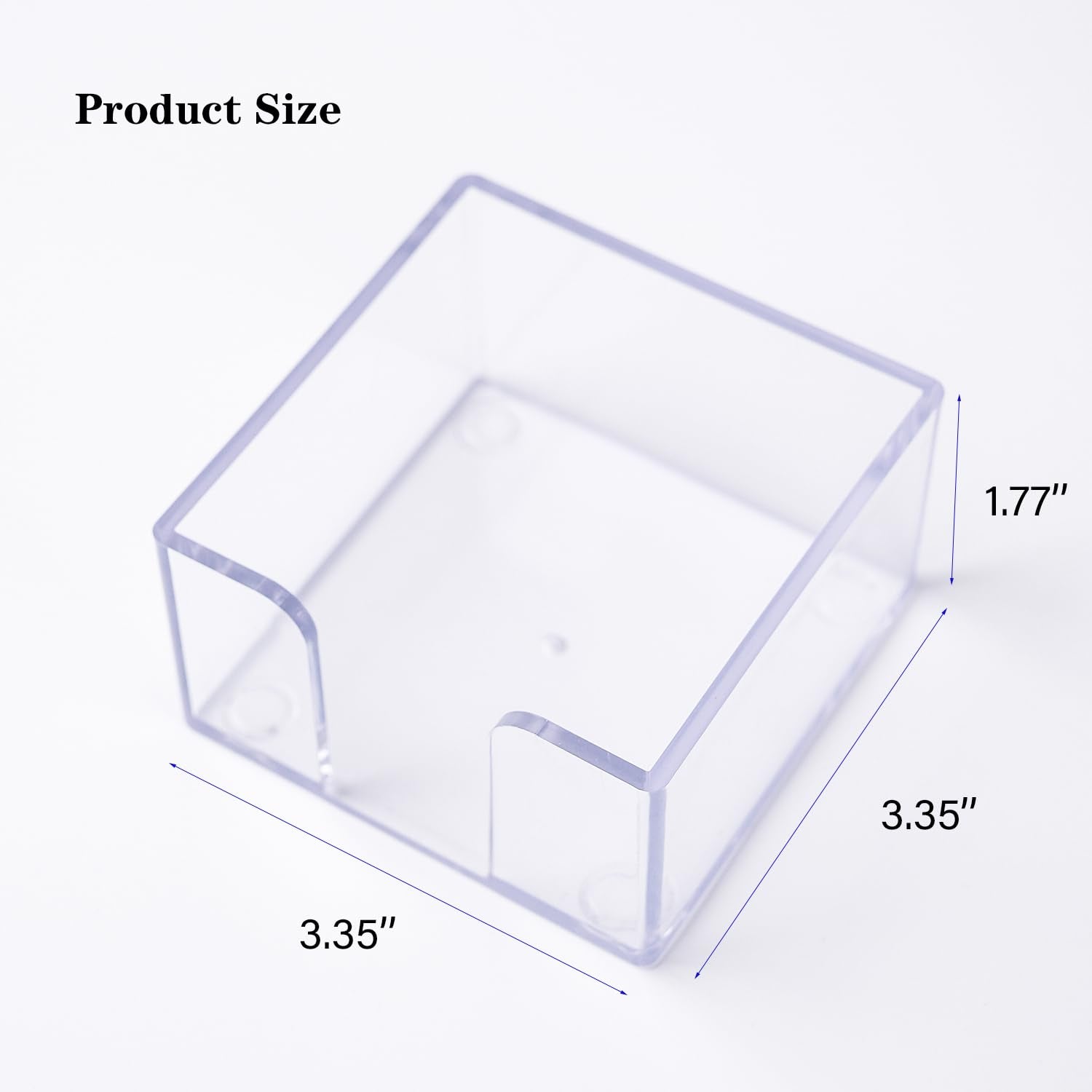 Pale Blue Tint Acrylic Sticky Note Holder for 3×3 in Notes – view 3