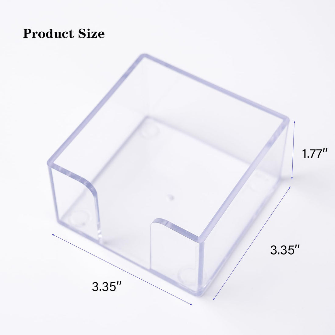 Pale Blue Tint Acrylic Sticky Note Holder for 3×3 in Notes – view 3