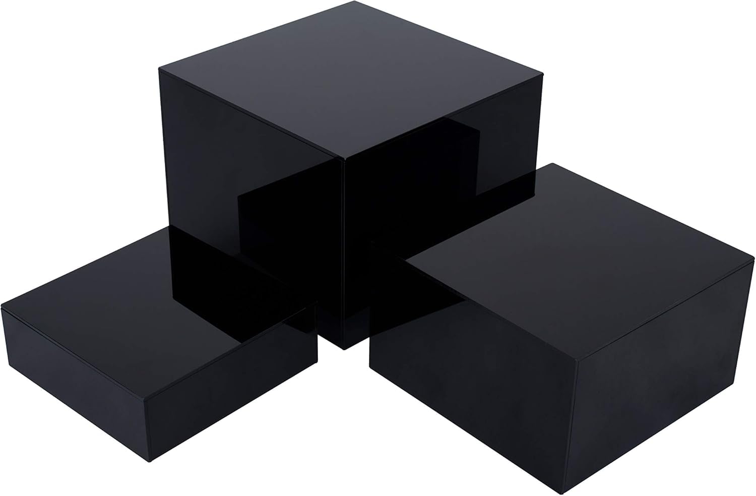 Black Acrylic Nesting Cube Risers, Set of 3 – view 2