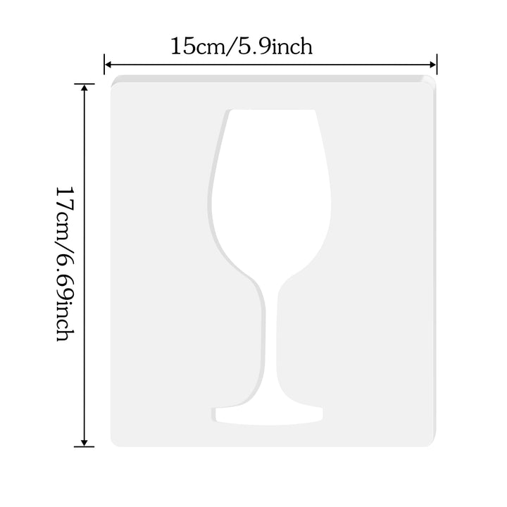 Wine Glass Acrylic Router Inlay Template – view 2