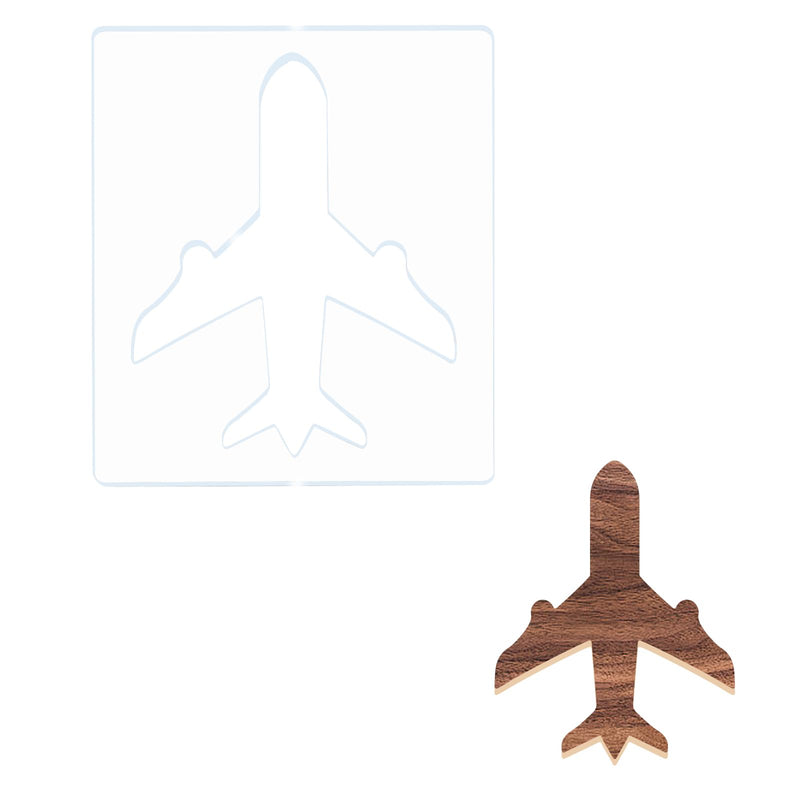 Aircraft Router Templates, 5.9 x 6.7 inch Reusable Airplane Design Tool，Acrylic Woodworking Templates for Woodworking Gift, Airplane Lovers, Home Decor, Kitchen Use, DIY,Carving
