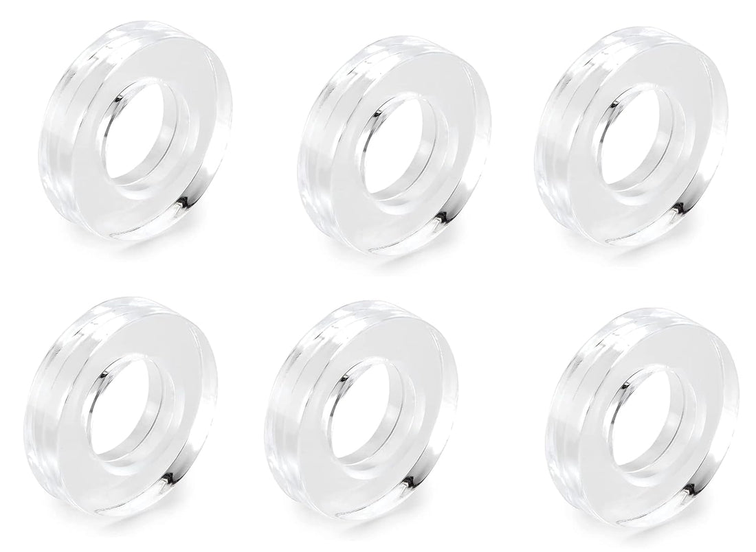 Acrylic Napkin Ring Holder, Set of 6 — (6, Circle