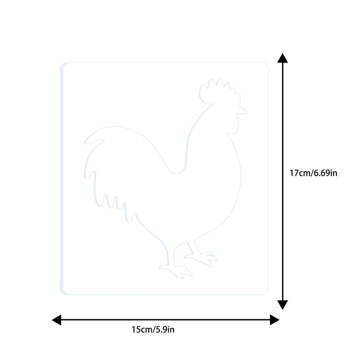 Rooster Acrylic Router Inlay Template – view 2