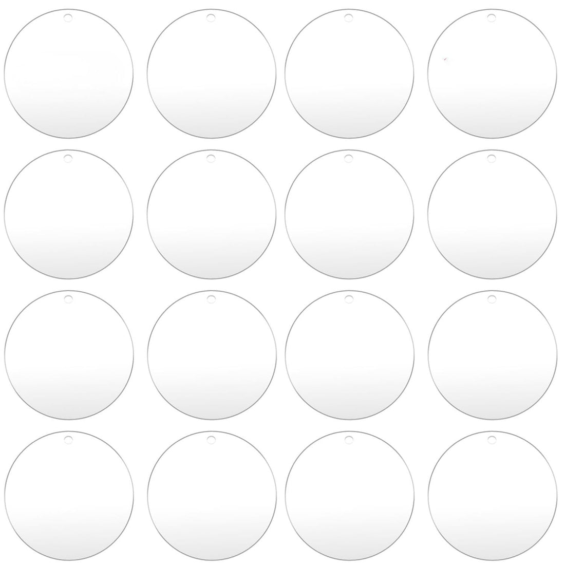 Clear Acrylic Round Blanks, 3" Circles, 50-Pack — clear - 100PCS WITH HOLES 1INCH