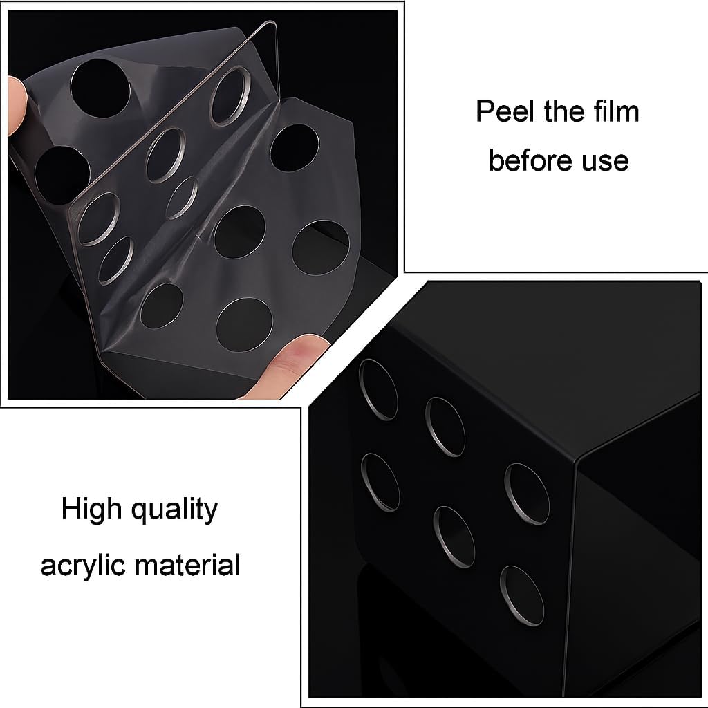 Acrylic Table-Top Scissor & Tool Holder Stand — Black – view 4