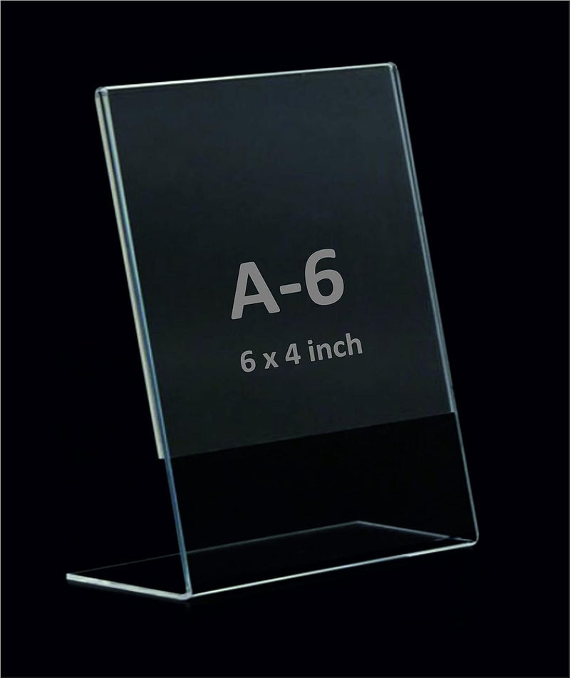 Acrylic Sign & Menu Holder Stand, 6x4 In – Yosham