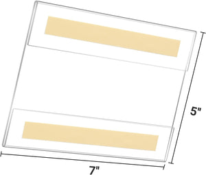 5x7 Acrylic Wall Mount Sign Holder, Pack of 6 – Yosham