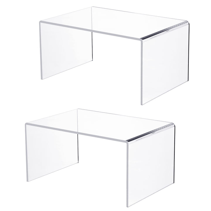 Extra Large Clear Acrylic Display Risers, 12 in, 5 mm Thick, Pack of 2 – view 2