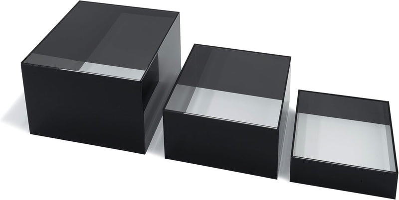 Glossy Black Acrylic Cube Risers, Set of 3 – Yosham
