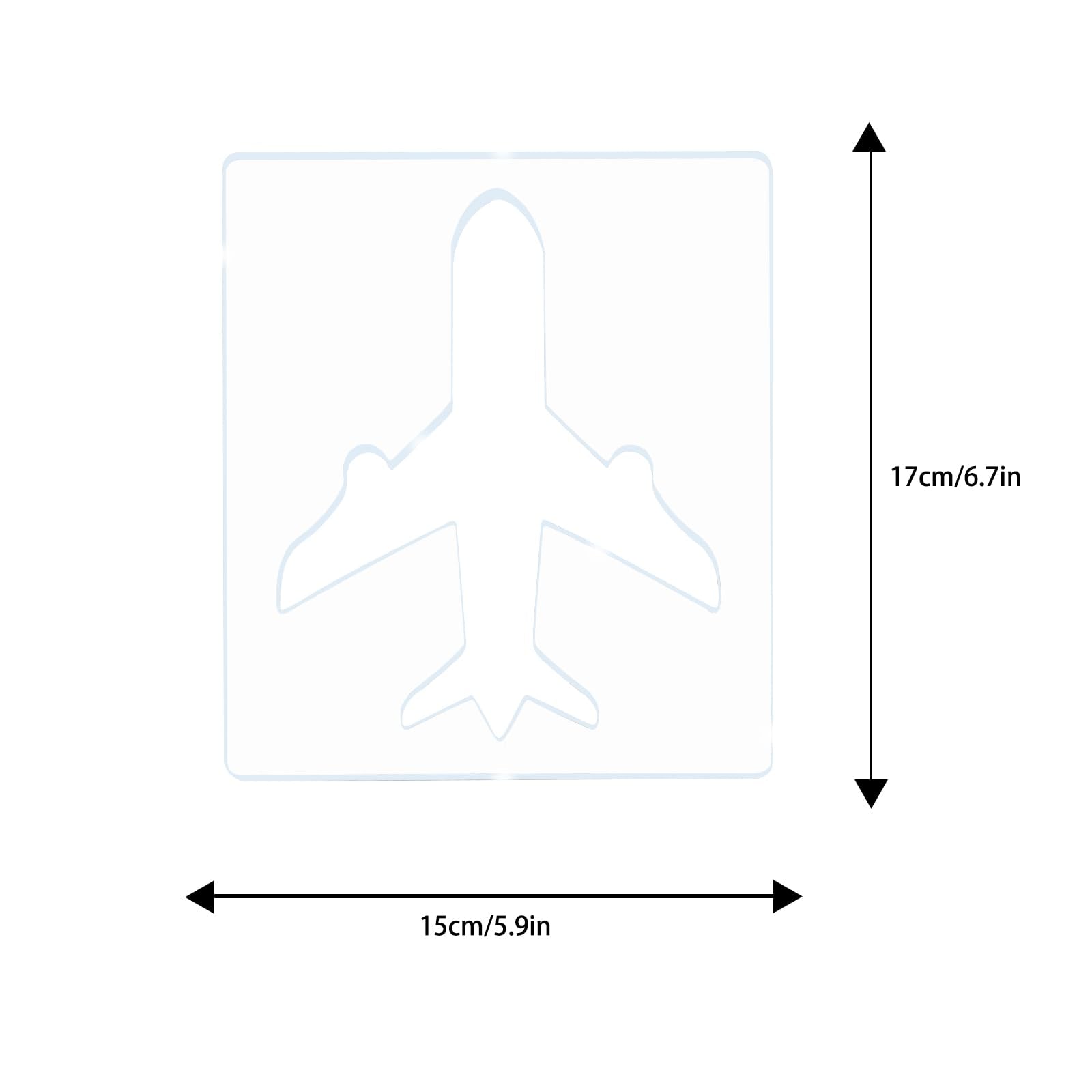 Acrylic Aircraft Router Template, 5.9x6.7in – view 2