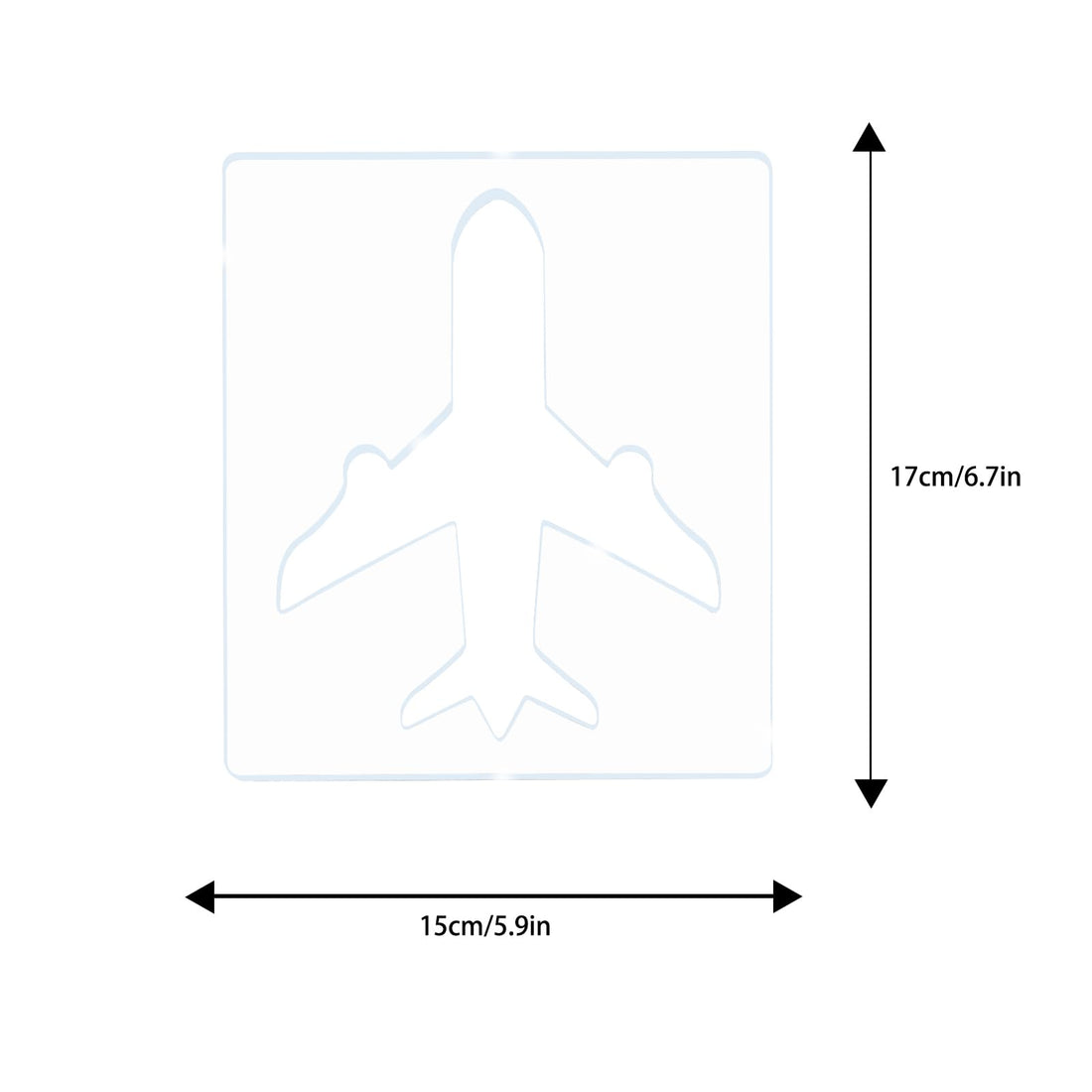 Acrylic Aircraft Router Template, 5.9x6.7in – view 2