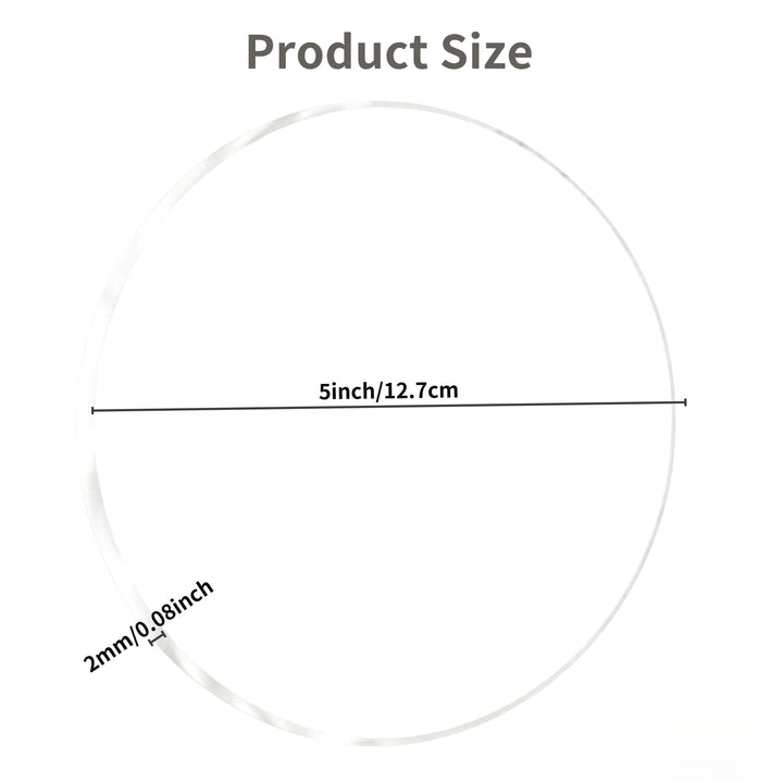 Clear Acrylic Circle Blanks, 5 Inch, Set of 10 – view 2