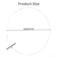10 Pieces 5 '' Acrylic Circle Blanks Clear Disc Round Transparent Acrylic Coasters Ornament Blanks Miniature Bases for Crafts Christmas Ornament DIY Art Projects Suplies