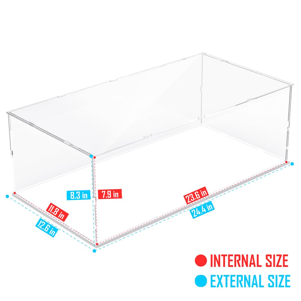 Clear Acrylic Display Case with Black Base — Clear – view 2