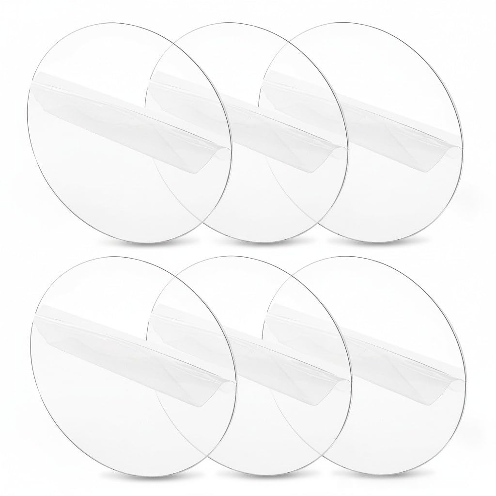 12-Inch Clear Acrylic Round Sheets, 6-Pack – Yosham