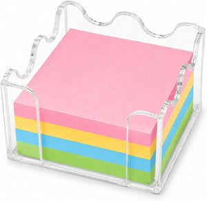 Crystal Clear Scalloped Sticky Note Holder – Yosham