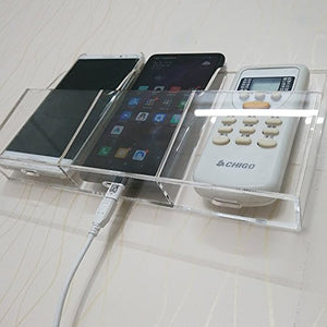 3-Grid Acrylic Wall-Mount Desk Phone Organizer – Yosham