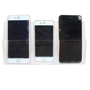 3-Grid Acrylic Wall-Mount Desk Phone Organizer – Yosham