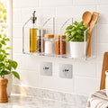 Clear Acrylic Wall-Mount Pen & Remote Holder, 3 Compartments — PENCIL-HOLDER-D3
