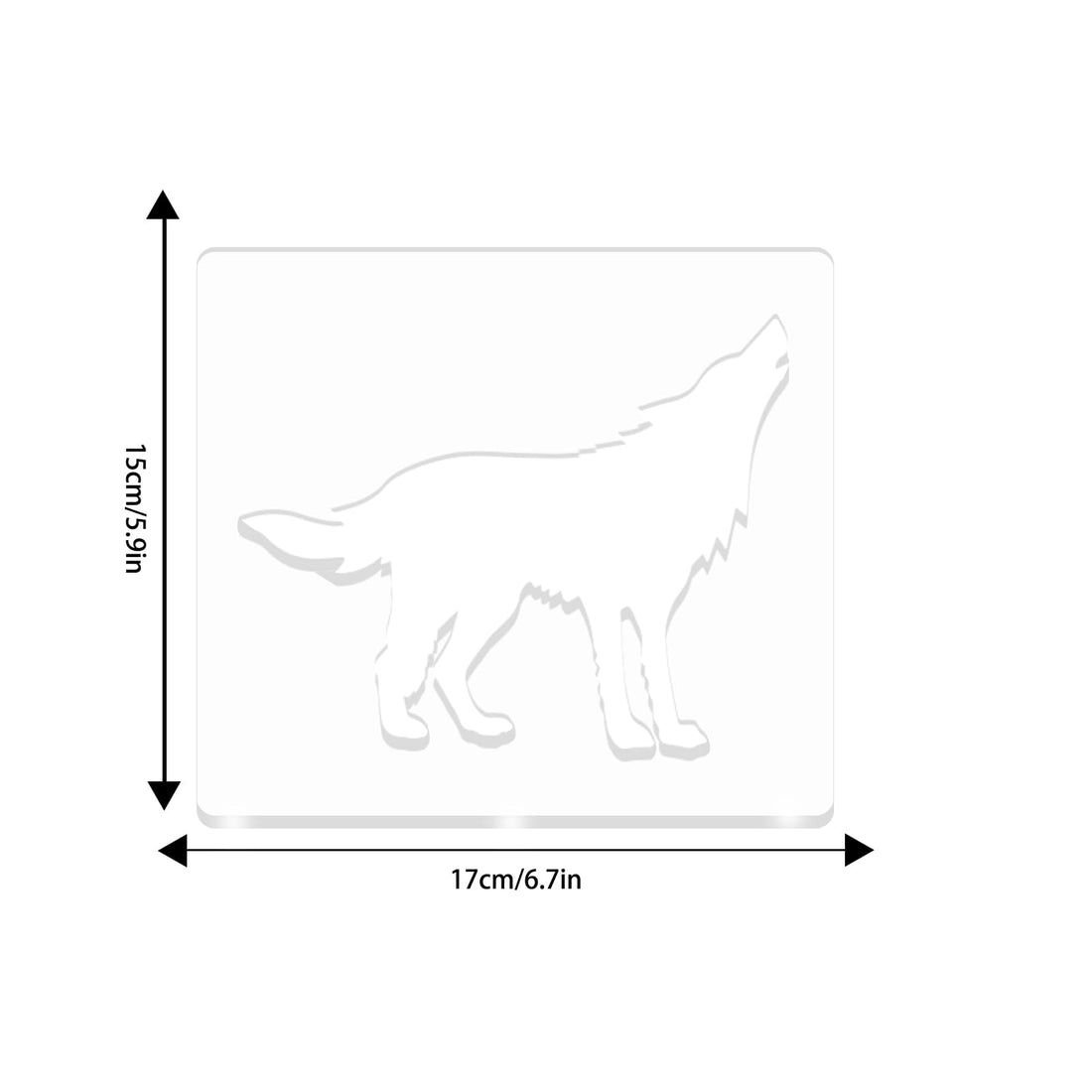 Acrylic Wolf Router Template for Woodworking – view 2