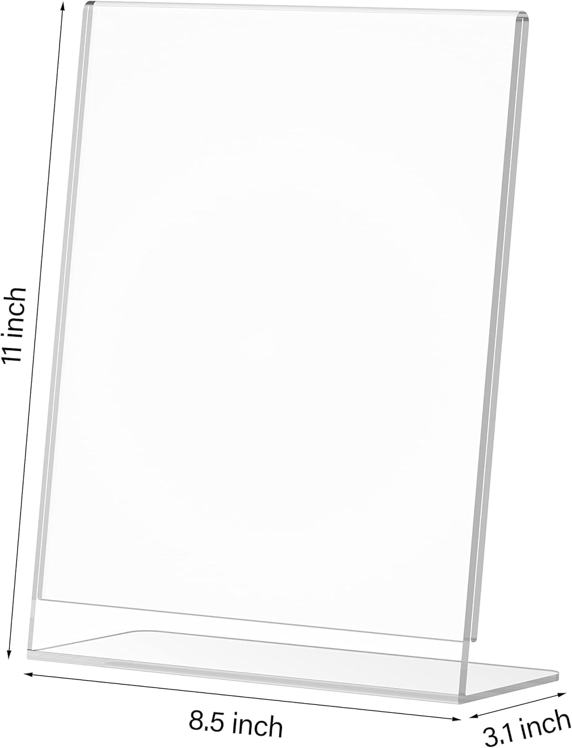 11x8.5 Acrylic Table Sign Holder, Pack of 6 – Yosham
