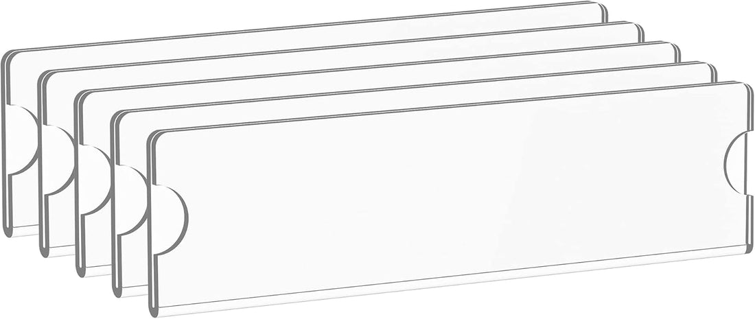 Clear Acrylic Wall Nameplate Holders, 2 × 8 in, Pack of 5 – view 2