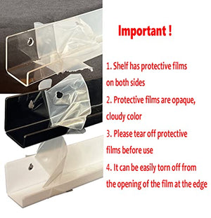 Acrylic Vinyl Record Wall Mount Shelves, 3-Pack – Yosham