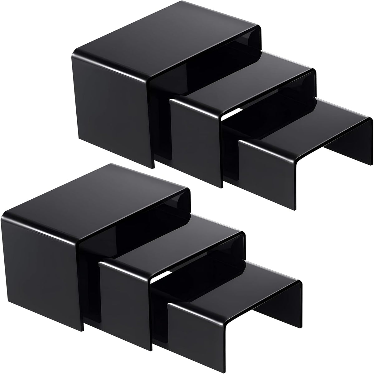 Black Acrylic Display Risers, Set of 6 – Yosham