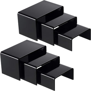 Black Acrylic Display Risers, Set of 6 – Yosham
