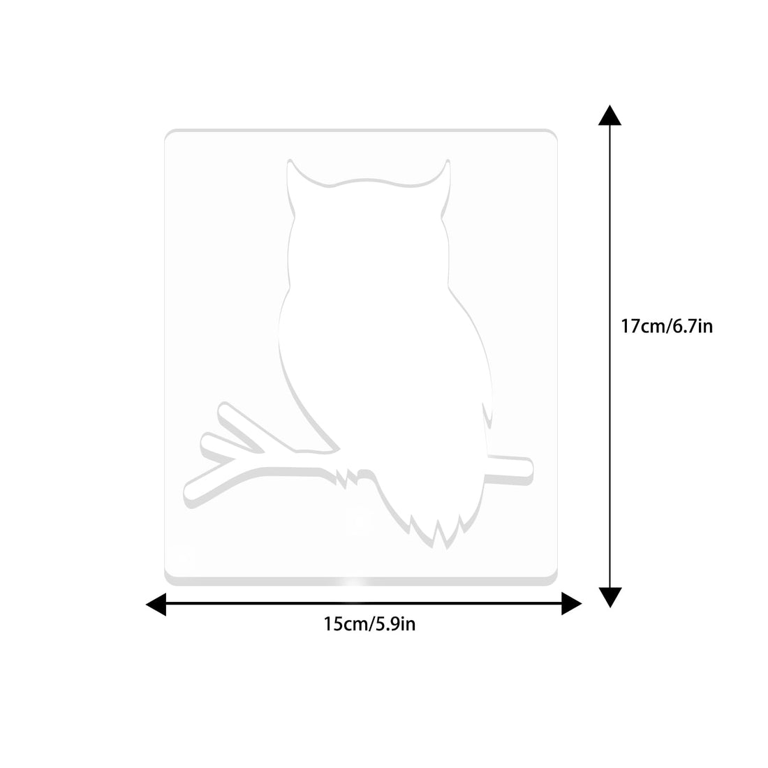 Acrylic Owl Router Template for Woodworking – view 2
