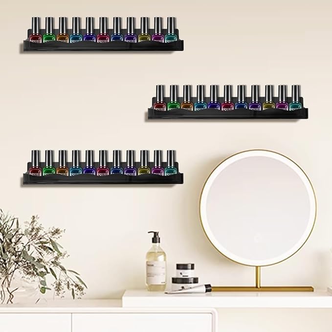 Clear the counter beside the mirror