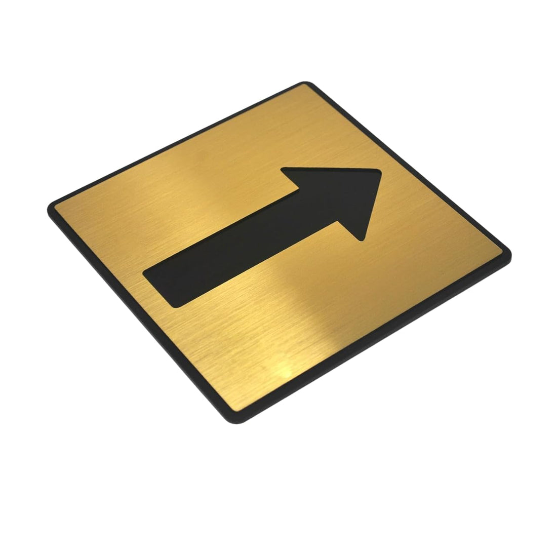 Gold Acrylic Square Direction Arrow Sign, Self-Adhesive – view 2