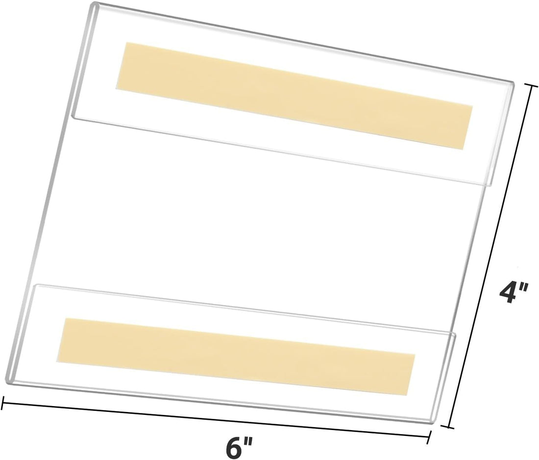 Clear Acrylic Wall Sign Holders, 6 × 4 in Landscape, Self-Adhesive, Pack of 4 – view 7