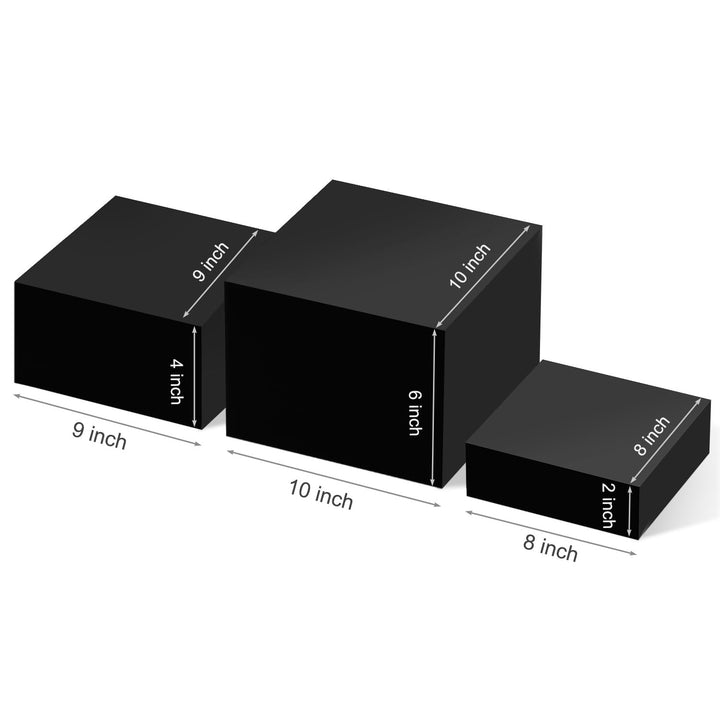 3-Piece Black Acrylic Buffet Display Risers – Yosham