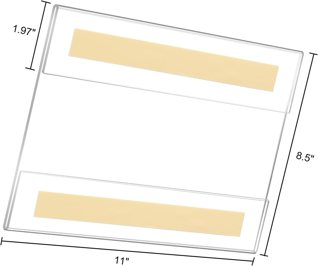 Clear Acrylic Wall Sign Holders, 11 × 8.5 in Landscape, Self-Adhesive, Pack of 3 – view 6