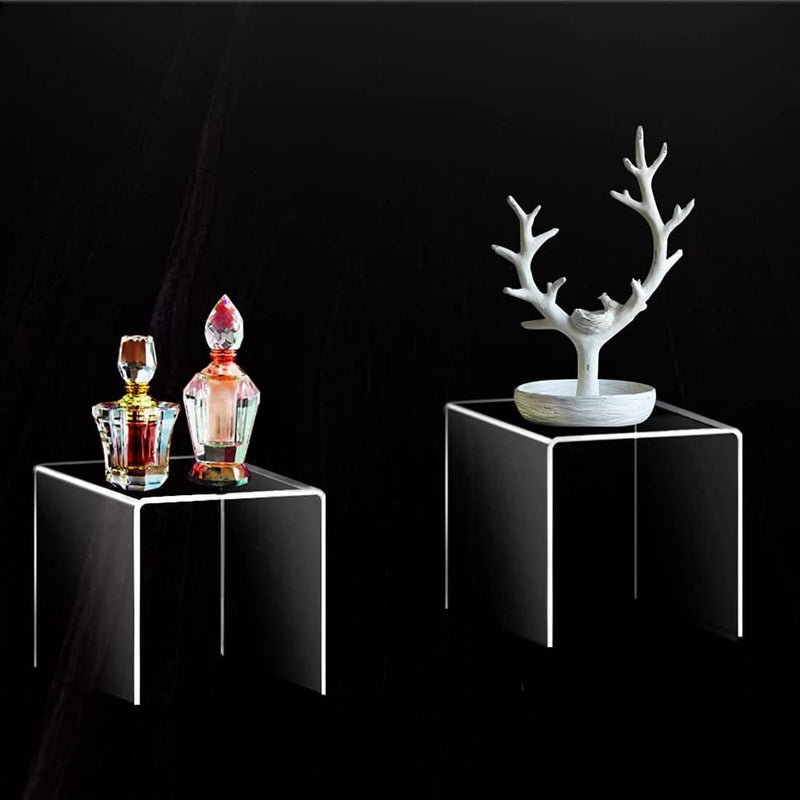 Acrylic Display Risers, 4x4x4 In, Set of 2 – Yosham
