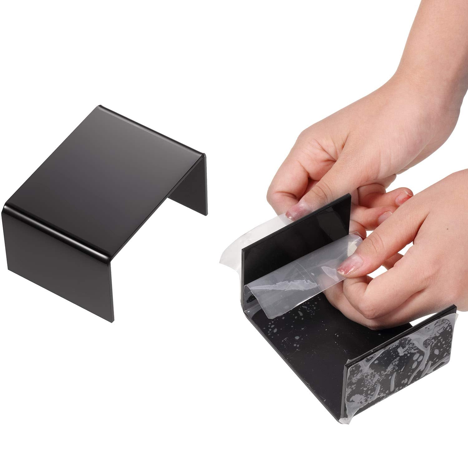 Black Acrylic Nesting Display Risers, 3 Sizes, 2 Sets (6 Pcs) – view 4