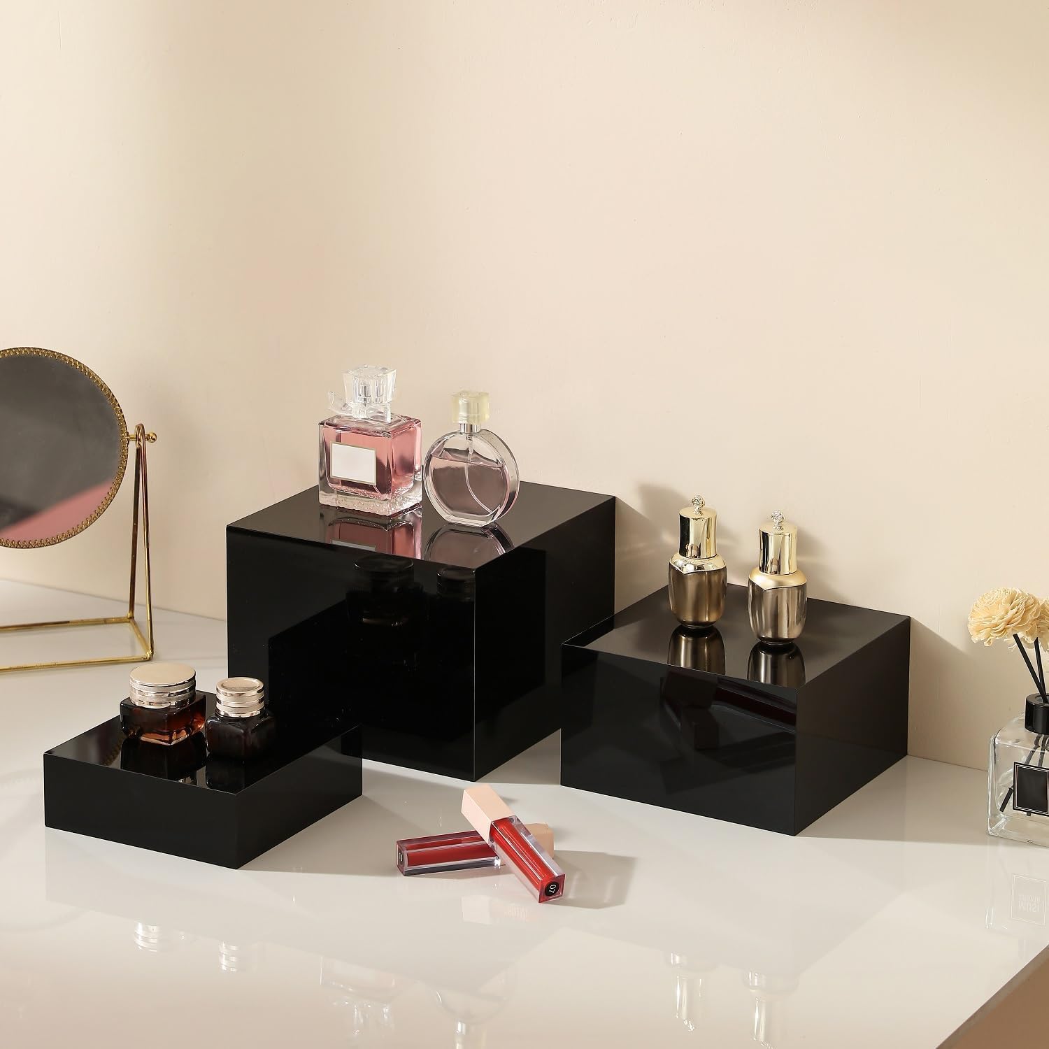 Black Acrylic Nesting Cube Risers, Set of 3 – view 4