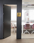 Gold Acrylic Silence Zone Sign, Self-Adhesive
