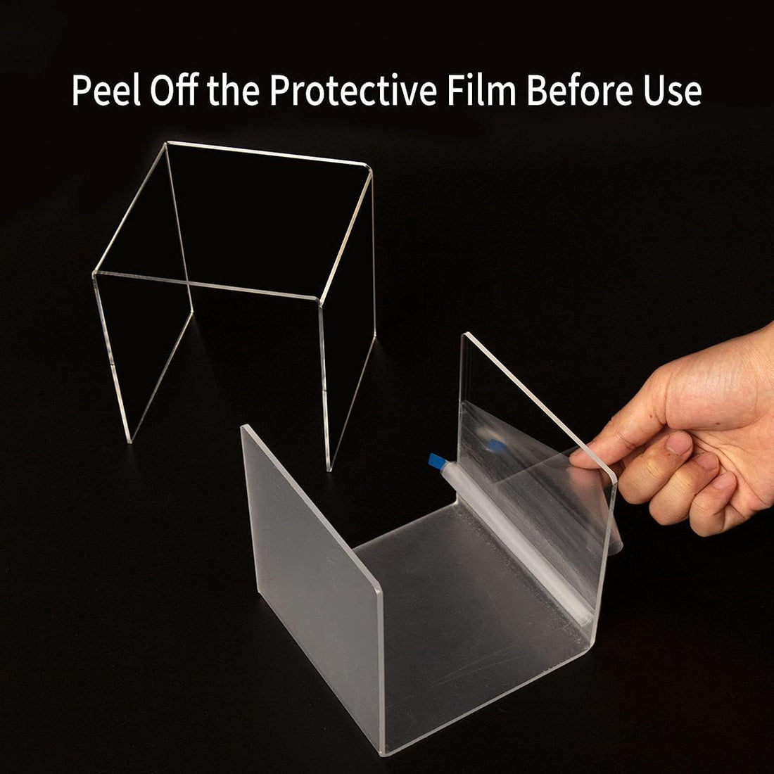 Clear Acrylic Square Display Risers, 3, 4 & 5 in, 2 Sets (6 Pcs) – view 5