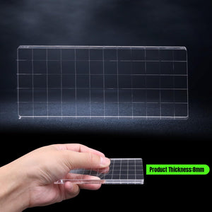 Clear Acrylic Stamp Block with Grid Lines – Yosham