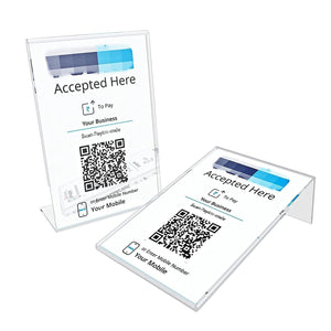 Duveesha QR Code scanner Display Stand for shop, Acrylic paper Sign Holder, 10.16 x 15.24 cm (8)