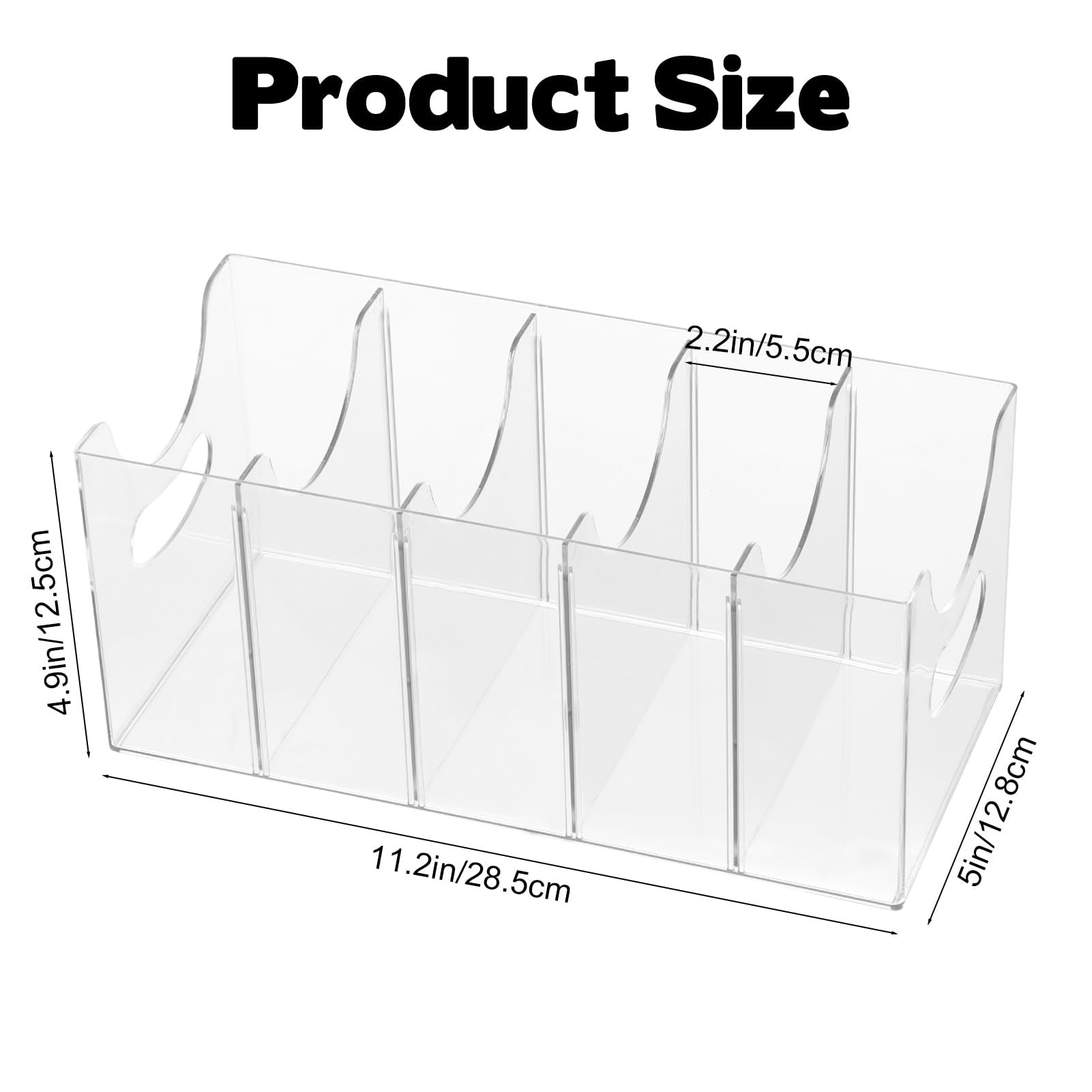 Acrylic Belt Organizer, 5 Compartments, 2 Pk – view 2