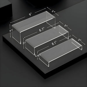 5mm Thick Acrylic Display Risers, 3-Tier – Yosham