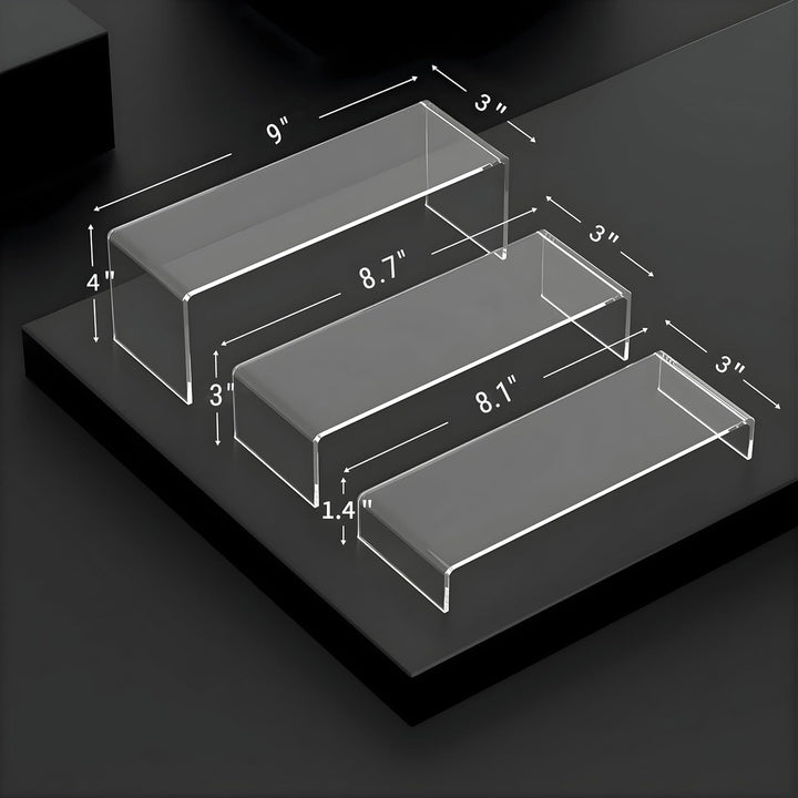 5mm Thick Acrylic Display Risers, 3-Tier – Yosham