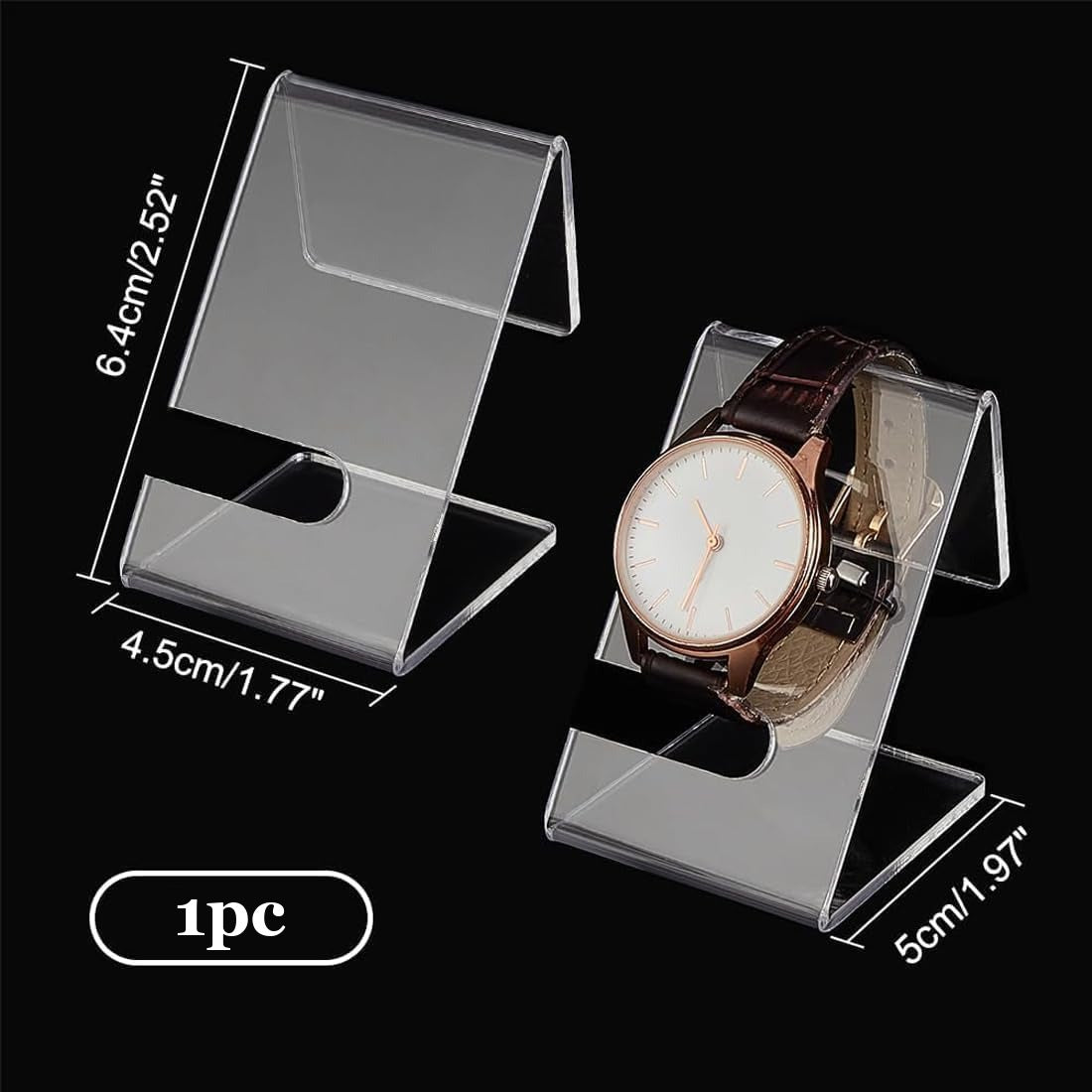 Acrylic Watch & Bracelet Display Stand, Clear – view 2