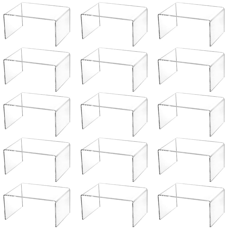 Clear Acrylic Display Risers, 4.4x3.2x2.2in, 12 Pcs – Yosham