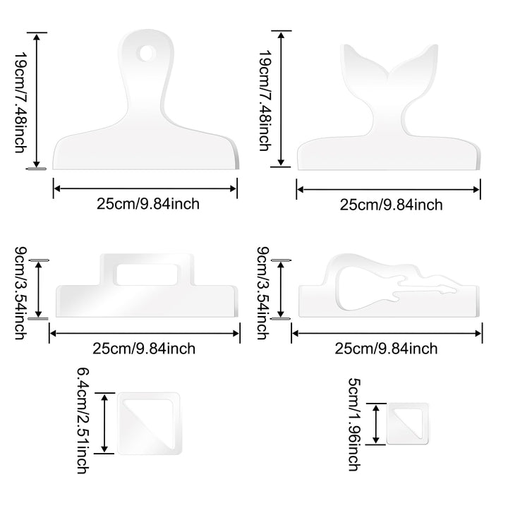 Acrylic Charcuterie Handle Templates, 6-Pc Style 3 – view 2